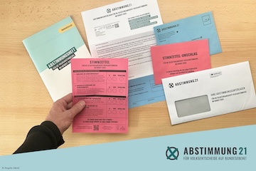 Bild von den Abstimmungsunterlagen