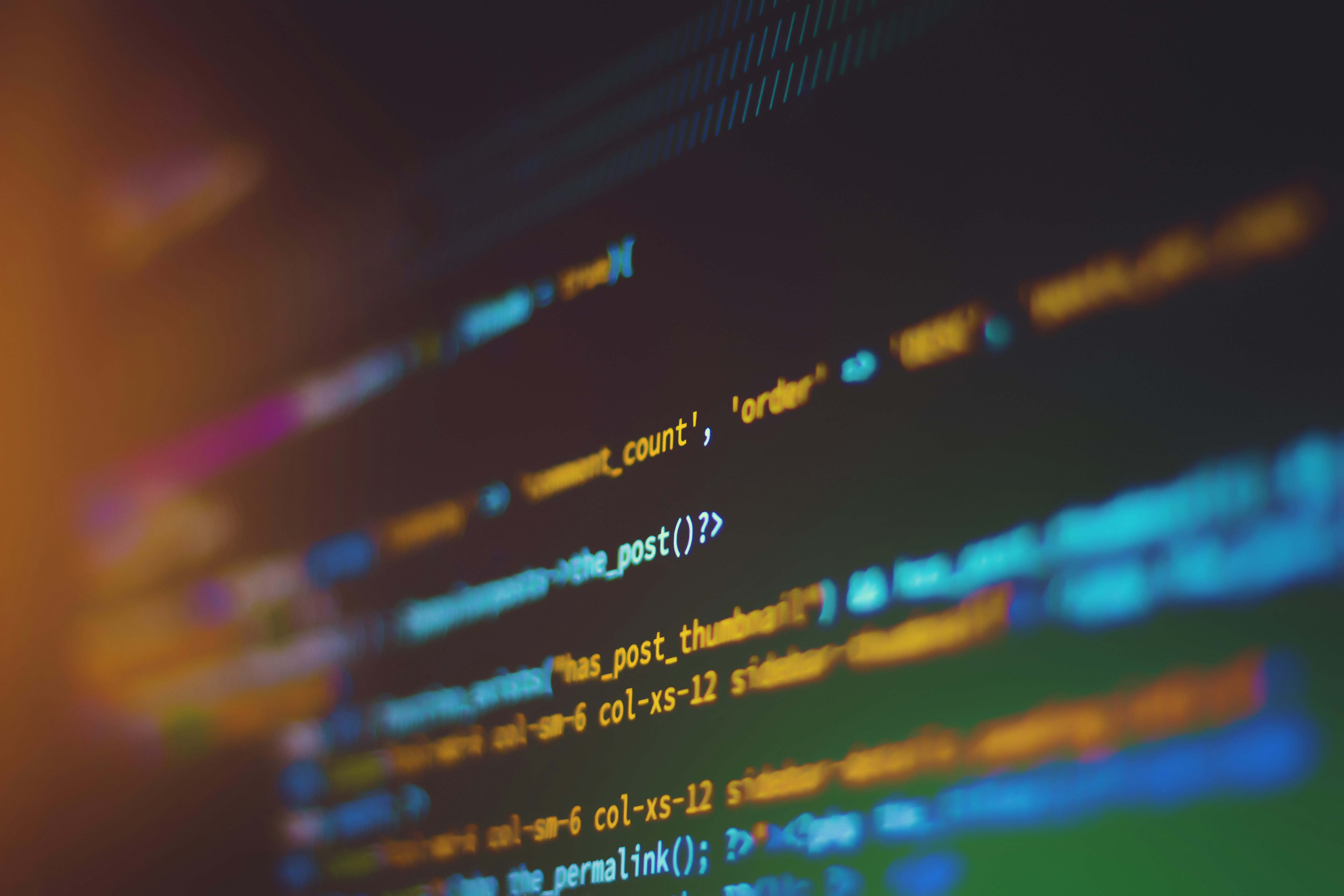 Code auf einem Bildschirm