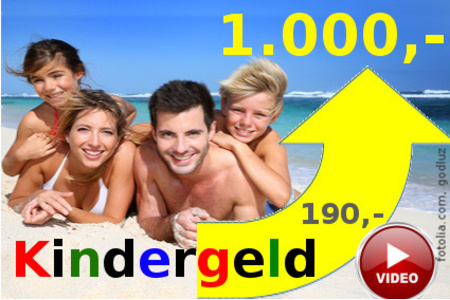 Bilde av begjæringen:1.000,- Euro Kindergeld für alle Kinder und Jugendlichen.