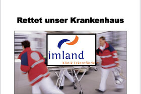 Foto van de petitie:1 Landkreis 1 Klinik 2 Standorte / Die Imland Klinik in Eckernförde muss bleiben!