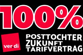 Малюнок петиції:100% Posttochter, 100% Zukunft, 100% Tarifvertrag für die Deutsche Post CSC Fürth