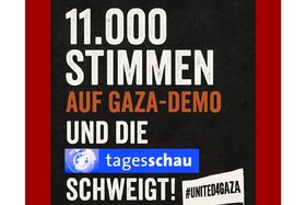 Изображение петиции: 11.000 Menschen auf Gaza-Demo in Frankfurt – und die Tagesschau schweigt!