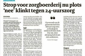 Poza petiției:24 uurs zorg in het groen zou een welkome aanvulling zijn op het wonen in Noord-Limburg voor ouderen
