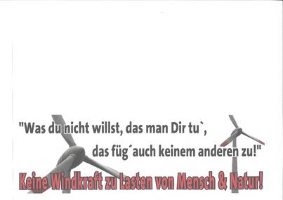 Pilt petitsioonist:§ 35 BauGB - Abschaffung Privilegierte Bauvorhaben von Windenergieanlagen im Außenbereich  !!!!