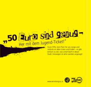 Bild der Petition: 50€ sind genug - Her mit dem Grazer Jugendticket!