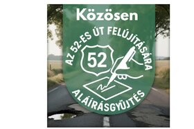 Lūgumraksta attēls: 52-es főút felújításának befejezése