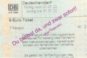 Peticijos nuotrauka:9-Euro-Ticket als Dauereinrichtung zur Förderung des Umstiegs vom Auto auf Bahn und Bus