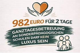 Bild der Petition: 982 Euro für 2 Tage – Ganztagesbetreuung an sonderpädagogischen Schulen darf kein Luxus sein