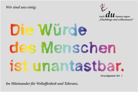 Picture of the petition:Auch DU kannst sagen: "Flüchtlinge sind Willkommen!"