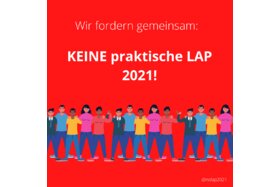 Малюнок петиції:Absage der praktischen LAP