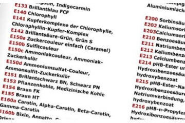 Bild der Petition Abschaffung der Kennzeichung von Lebensmitteln mit E-Nummern