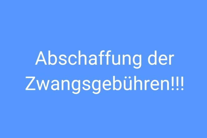 Imazh i peticionit Abschaffung der OBS (GIS) Haushaltsabgabe