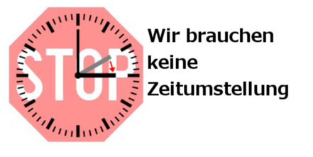 Picture of the petition:Ziel die Abschaffung der Zeitumstellung