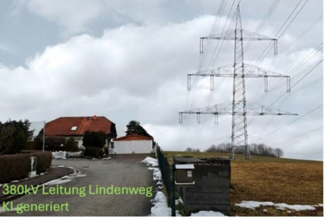 Slika peticije Mind. 400m Abstand in Feldschlösschen zwischen Hochspannleitungen & Wohnbebauungen/Spielplatz