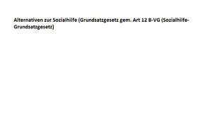 Bild der Petition: Alternativen zur Sozialhilfe (Grundsatzgesetz gem. Art 12 B-VG (Sozialhilfe-Grundsatzgesetz)