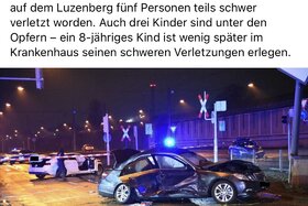 Kép a petícióról:Ampelschaltung am Luzenberg!