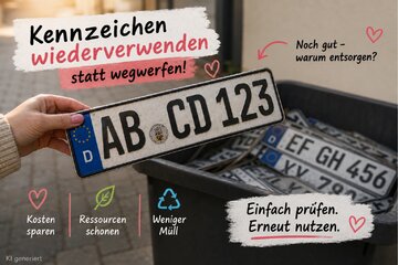 Bild der Petition Amtliche Fahrzeugkennzeichen wiederverwenden statt wegwerfen