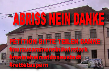 Petitsiooni pilt Amtshaus Aspern am Siegesplatz der Öffentlichkeit erhalten
