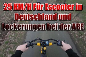 Slika peticije:Anhebung der Höchstgeschwindigkeit für Elektrokleinstfahrzeuge (Escooter) auf 25 KM/H