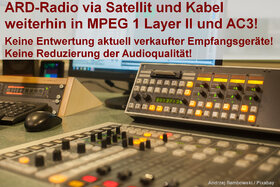 Zdjęcie petycji:ARD-Radio via Satellit und Kabel: keine Entwertung der Empfangsgeräte durch Umstellung auf AAC!
