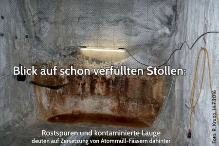 Foto da petição:Asse II: Durch geplante Verfüllmaßnahme droht Flutung des Atommülls