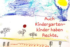 Bilde av begjæringen:Auch Kindergartenkinder haben Rechte. Petition für den Normalbetrieb von Kindergärten.