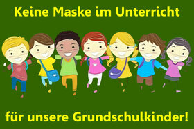 Малюнок петиції:Aufhebung der Maskenpflicht im Unterricht für Grundschüler
