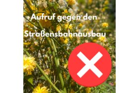 Bilde av begjæringen:Aufruf gegen den neuen Straßenbahnbau in Rostock