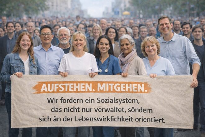 Vetoomuksen kuva Aufstehen, Mitgehen!