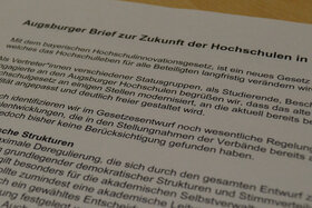 Снимка на петицията:Augsburger Brief zur Zukunft der Hochschulen in Bayern