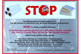 Bild der Petition: Westdeutscher-Autorenverband e.V. sagt NEIN! zu eingeschweißten Büchern.
