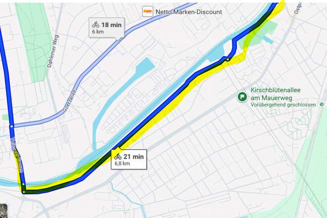 Imagem da petição Beleuchtung des Radwegs von Teltow nach Berlin
