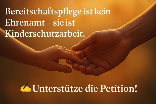 Image of the petition Bereitschaftspflege endlich als Beruf anerkennen – für Kinder in Not, denn es ist kein Hobby!