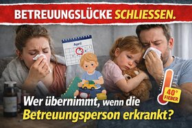 Bild der Petition: Krank und allein mit Kind – wer hilft? Betreuungslücke für Eltern endlich schließen!
