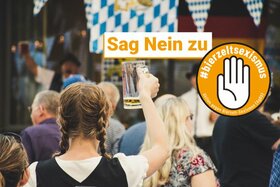 Foto e peticionit:#Bierzeltsexismus Aktion Donaulied Baden-Württemberg
