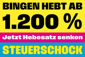 Bild der Petition: Bingen hebt ab - 1.200% | Jetzt Hebesatz senken | Steuerschock für Bingen