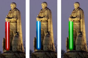 Bild på petitionen:Bismarck Reloaded - Ein Lichtschwert für das Bismarckdenkmal am Hafen!