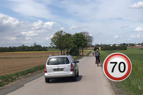 Bilde av begjæringen:Bitte um Fahrradweg an Tilsiter Str. zw. Mercator-Kaserne und „so-da-Brücke“!