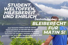 Imagen de la petición:Bleiberecht für Matin S!