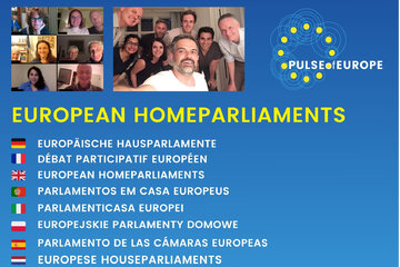 Foto van het huisparlement " Heeft de Europese democratie een fundamentele update nodig? ".