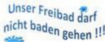 Kép a petícióról:Bürger gegen Schließung des Diana Freibades Bad Bertrich