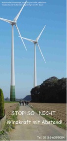 Petīcijas attēls:Bürgerinitiative Windkraft mit Abstand! Windkraft Ja, wenn der Abstand stimmt!