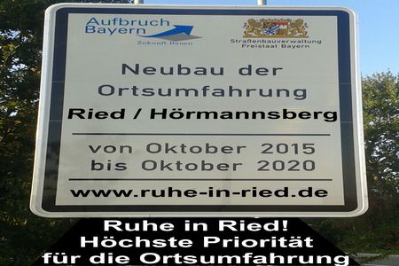 Imagen de la petición:Bürgerpetition: Ortsumfahrung für Ried und Hörmannsberg Jetzt!