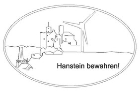 Малюнок петиції:Burgruine Hanstein bewahren! Keine Windkraftanlagen am Stürzlieder Berg