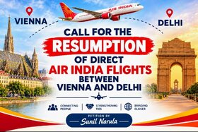 Bild der Petition: Call for the Resumption of Direct Air India Flights Between Vienna and Delhi