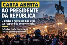 Imagem da petição: Carta aberta ao Presidente da República sobre a atuação policial nas acampadas de Lisboa e do Porto