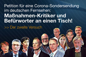 Kép a petícióról:Corona-Debatte im öffentlichen Fernsehen