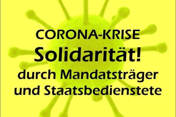 Bild der Petition Corona-Solidarität durch Mandatsträger und Staatsbedienstete
