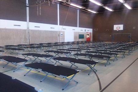 Slika peticije:Der Sportcampus Frankfurt kann keine langfristige Flüchtlingsunterkunft sein.