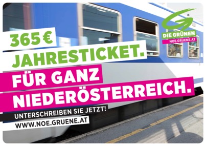 Kép a petícióról:Das 365-Euro-Jahresticket für alle Öffis in Niederösterreich
